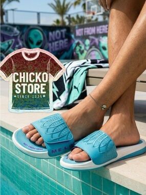 PUMA x LaMelo Ball MB.01 Slides Sandals Not From Here Teal/Purple Men's Sz 9